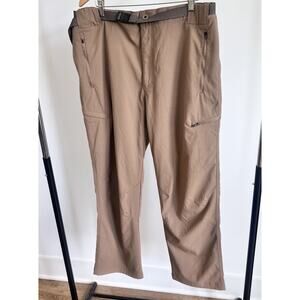 RailRiders‎ Pants Mens XL Adventure Pants Brown Elastic Waist Adjustable Belt
